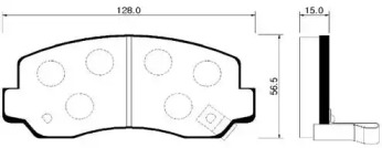 HSB GOLD hp1029 -  Комплект тормозных колодок, дисковый тормоз